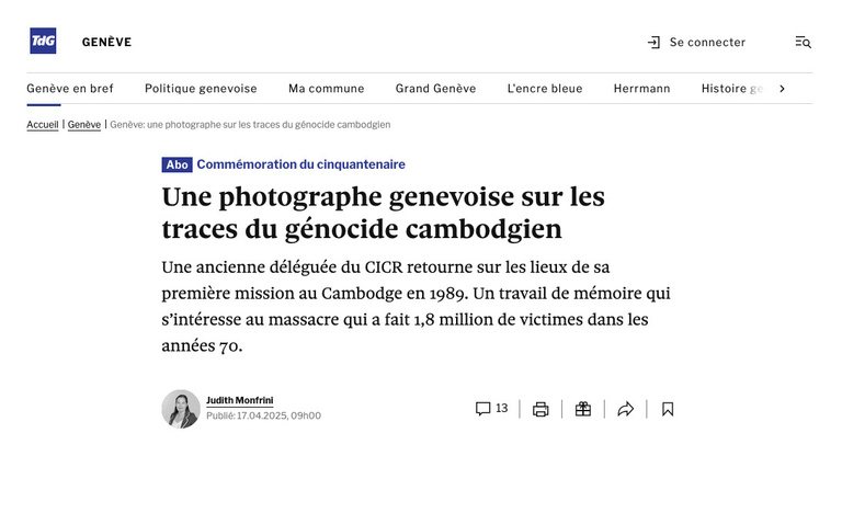 Sylvie Léget - Tribune de Genève